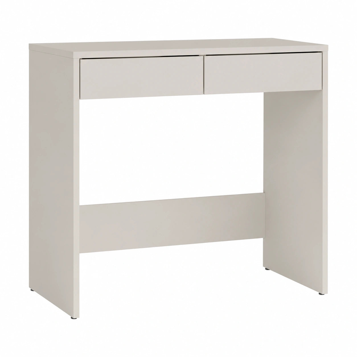 BDW Marina 2S Moderner Schminktisch mit Schubladen, 81x50x80 cm, Stilvolle geriffelte Front, Farbe: Kaschmir