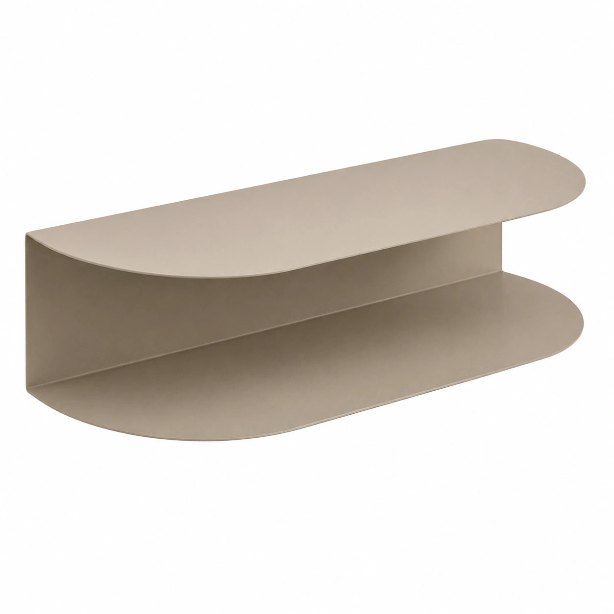 MILUKA Wandkonsole Metall Beige 60 cm | Zweistufiges Regal für Flur, Schlafzimmer oder Bad | Ideal als Nachttisch, Schminktisch oder Sideboard